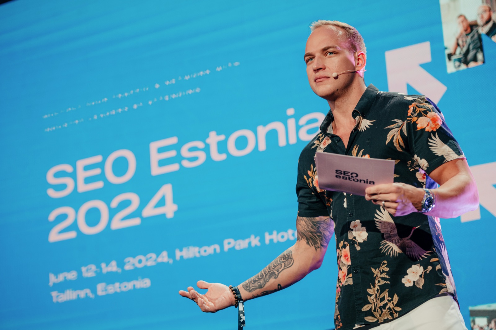 Karl Kangur avamas SEO Estonia konverentsi Tallinnas